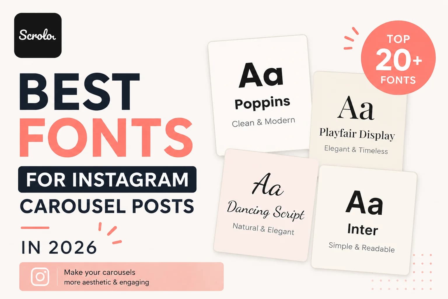 Best Fonts for Instagram Carousel Posts in 2026